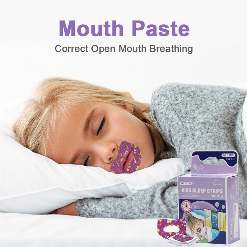 30pcs/Set Anti Snoring Mouth Tape Stickers Children'S Night Sleep Lip Nose Breathing Improving Patch Anti-Snoring Orthosis Tapes