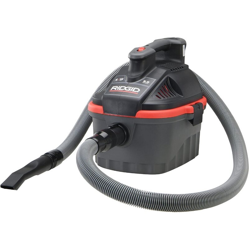 50313 Model 4000RV 4-galon portabel basah kering Vacuum Cleaner kompak dengan 5.0 Peak-HP Motor, 4 galon, merah