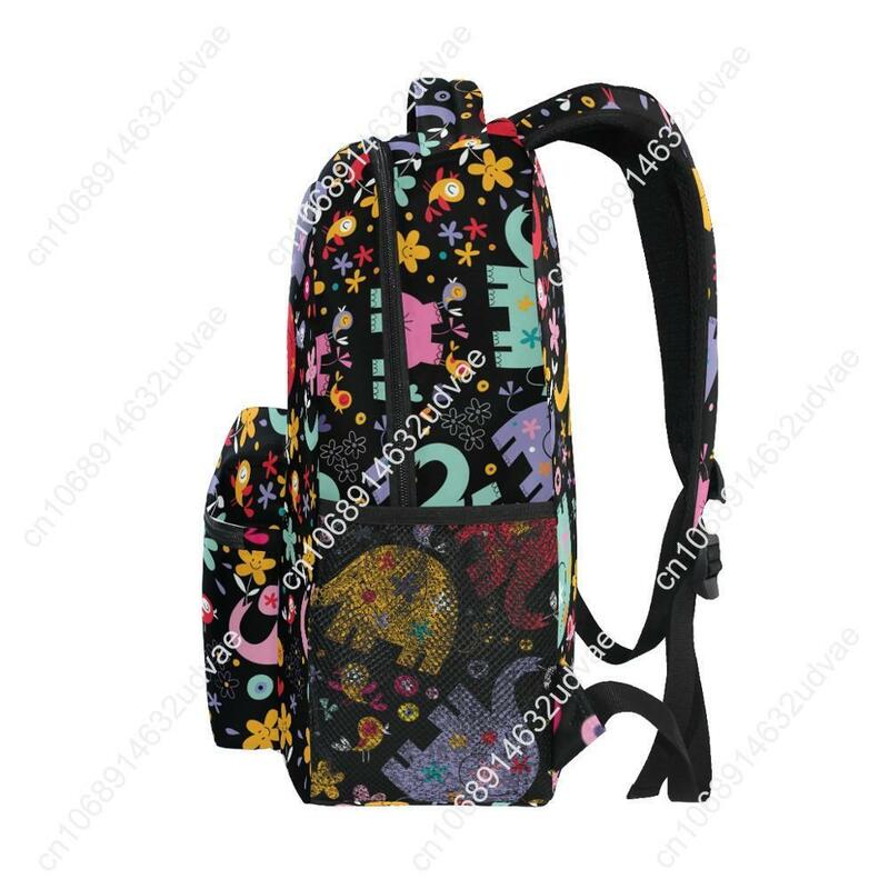 Grandes sacos escolares grandes impermeáveis para adolescentes, mochilas estampadas para elefantes, bolsa de livros para estudantes adolescentes, grande bolsa de lazer universitária, 2020