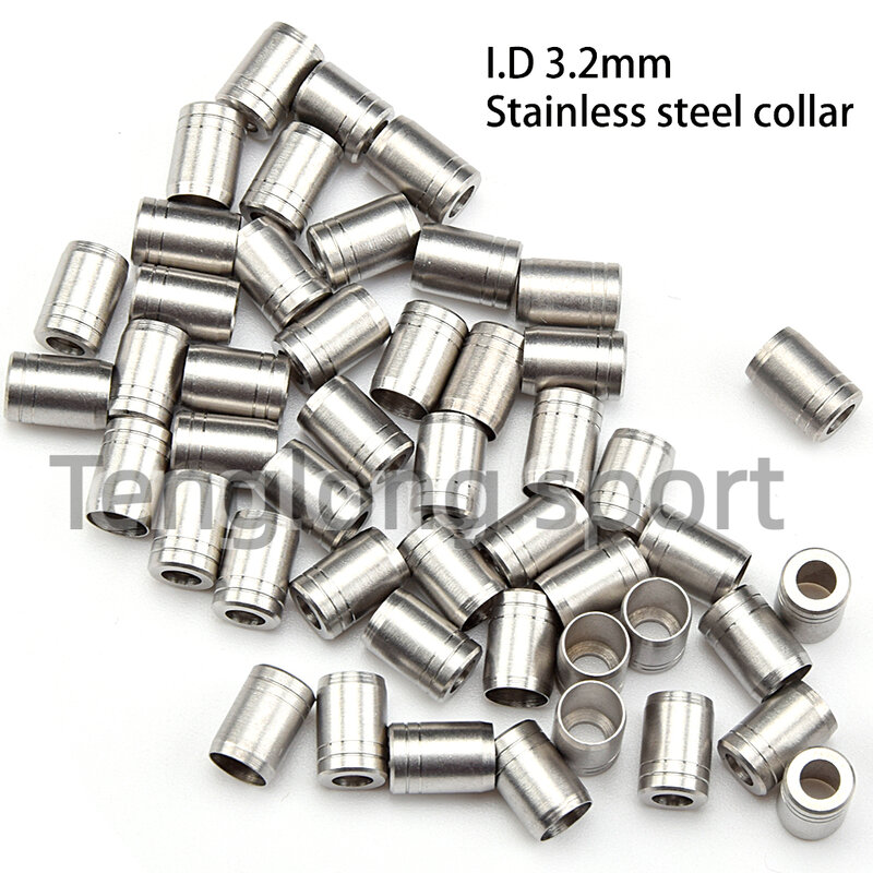24pcs Archery Arrow Collar Explosion-proof Ring 3.2mm Stainless Steel Nock Point Collar For I.d 3.2mm Carbon Shaft