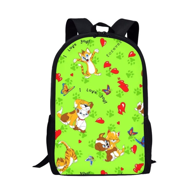 Yikeluo tas punggung motif anjing untuk anak-anak, tas sekolah kapasitas besar pelajar sekolah remaja laki-laki perempuan
