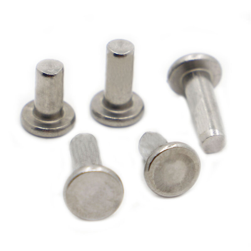 5-50pcs GB109 M2 M2.5 M3 M4 M5 M6 A2-70 304 Stainless Steel Flat Round Head Solid Rivet Self Plugging Knock-on Rivet Nail Bolts