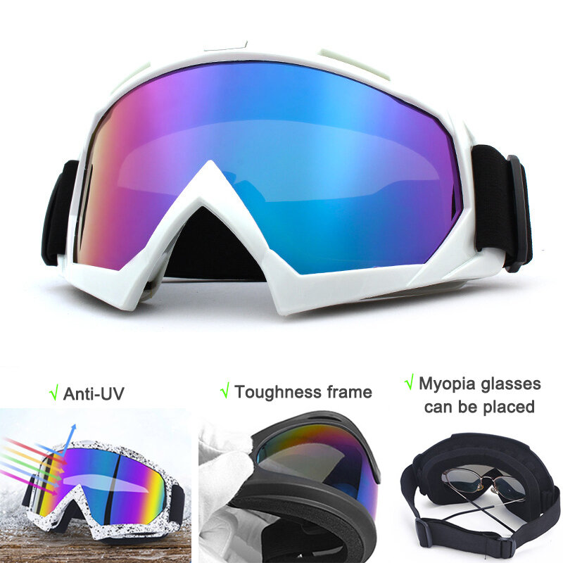 Óculos de esqui anti-nevoeiro para homens e mulheres, óculos de sol, esportes ao ar livre, snowboard, ciclismo, motocicleta, óculos, inverno