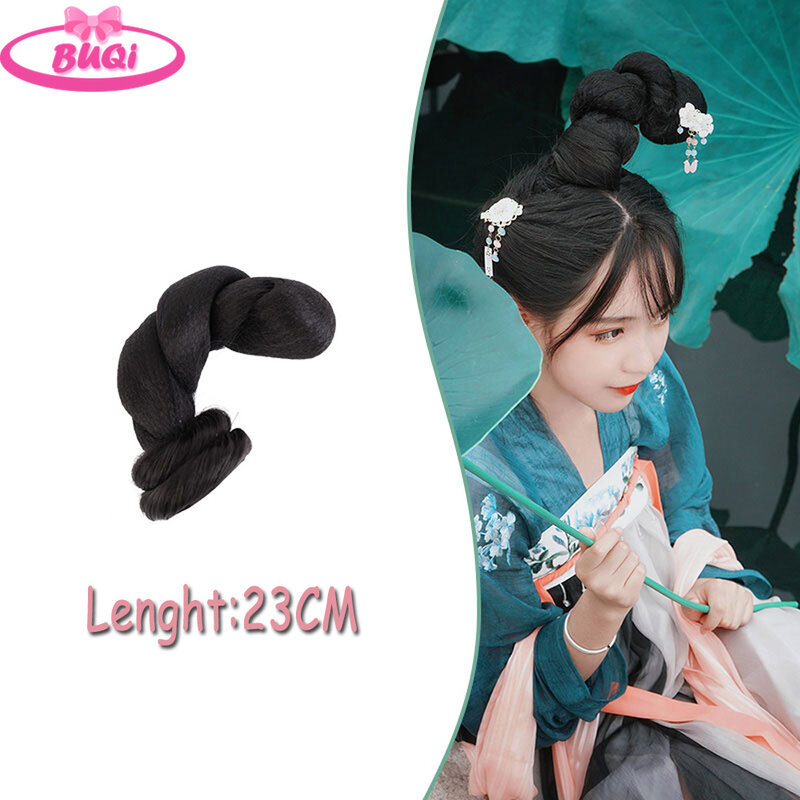 Hanfu Cosplay Haar Chinese Oude Pruik Chignon Synthetische Nep Hanfu Haarknot Chinese Prinses Cosplay Hair Extensions