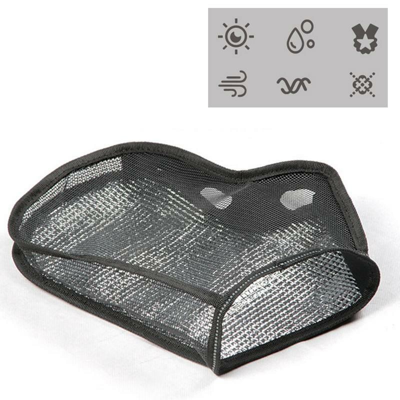 Cuffie da manubrio per moto per protezione solare estiva guanti in rete 3D ariosi guanti in rete traspirante ariosa con corda e sicura