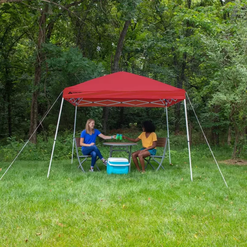 Ozark Trail 10 'X 10' tettuccio per gambe inclinate a spinta semplice (100 mq. Ft.) Tenda da sole per esterni tenda da sole per forniture da campeggio gratuita