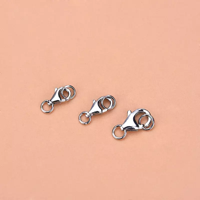 5PCS S925 Sterling Silver Bracelet Necklace clasp lobster clasp spring buckle water drop buckle handmade DIY accessories