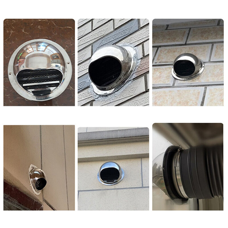 75mm-200mm Stainless-Steel Wall Ceiling Air-Vent Ducting Ventilation Exhaust Grille Cover Outlet Heating Cooling Vents-Cap