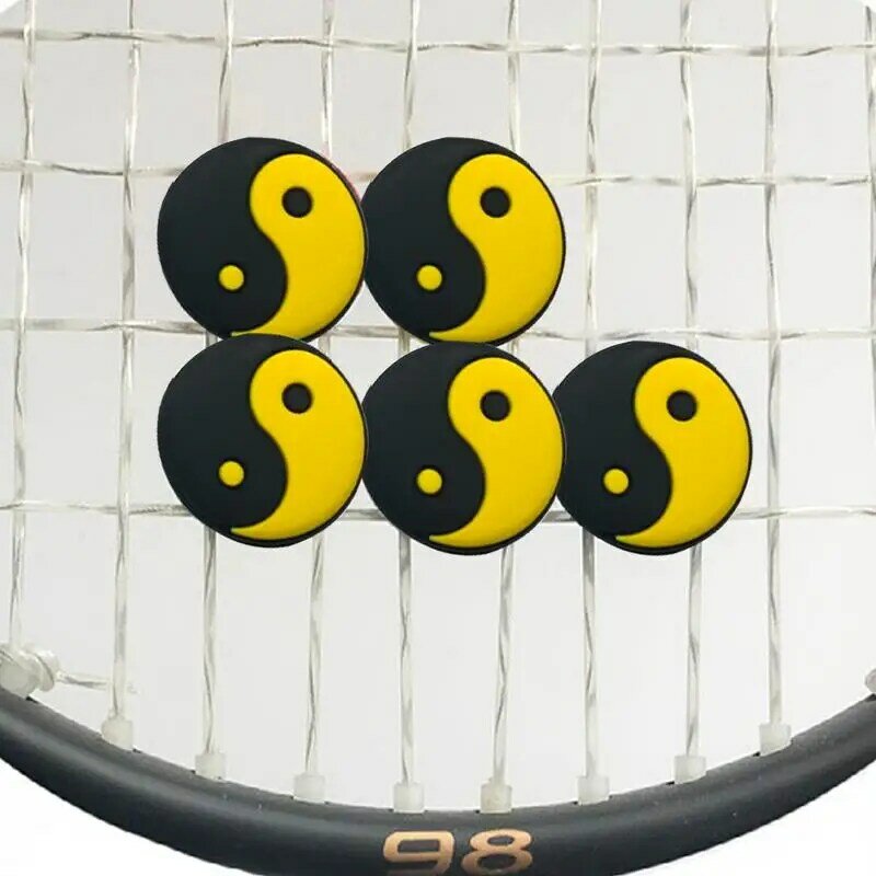 Retail New Tennis Racket Vibration Dampeners Silicone Anti-Vibration Tennis Shockproof Absorber Smile Face Shock Pad Accessories