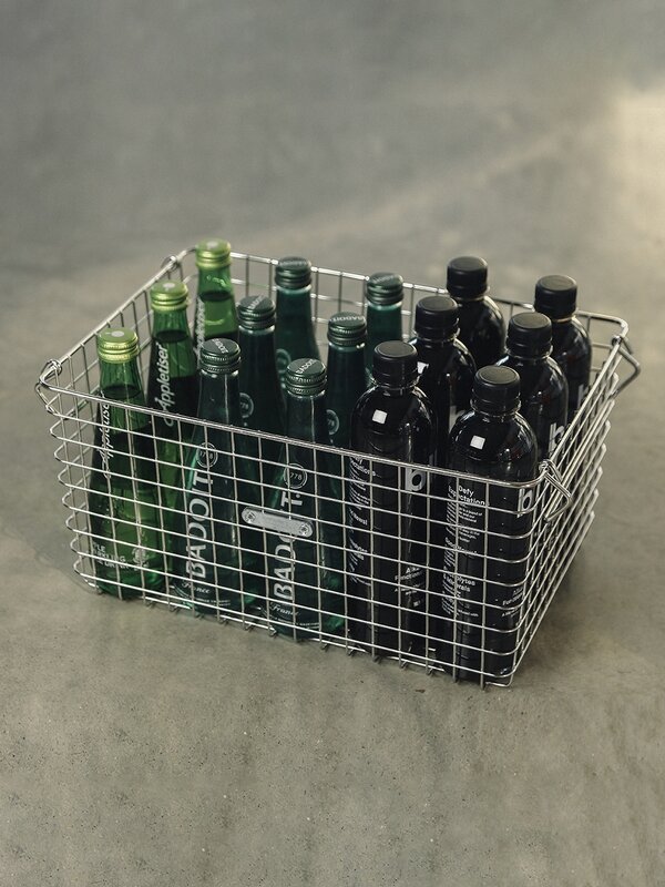 Metal storage basket, picnic, handheld clothing, shoes, hats, kitchen coffee, industrial style box