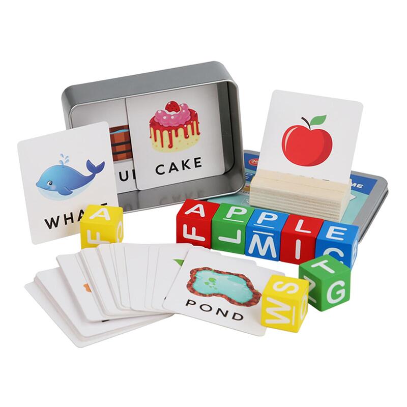 Деревянная головоломка с алфавитом для дошкольного обучения для детей