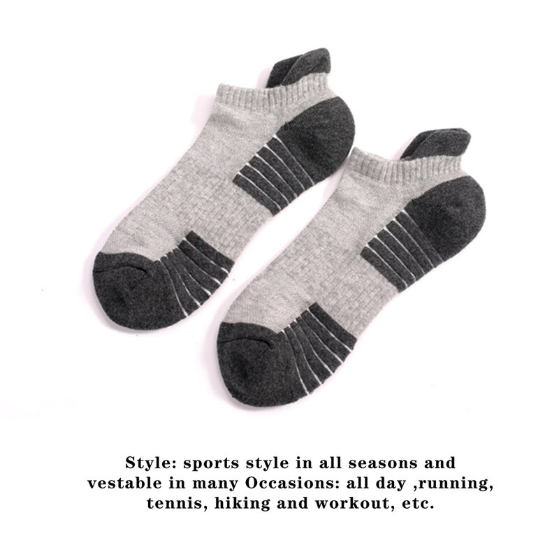 3 Pairs High Quality Men Sock No Show Ankle Low Cut Short Thick Towel Bottom White Black Crew Sport Cotton Breathable Mesh Sock