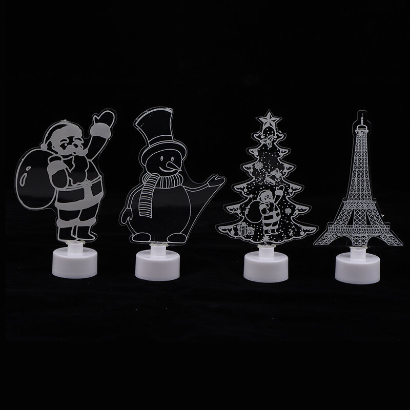 Lampe LED 3D Colorée en Acrylique, Veilleuse de Table pour Enfant, Décor de ixde Noël, Lampe de oral et Romantique du Jour de Léon