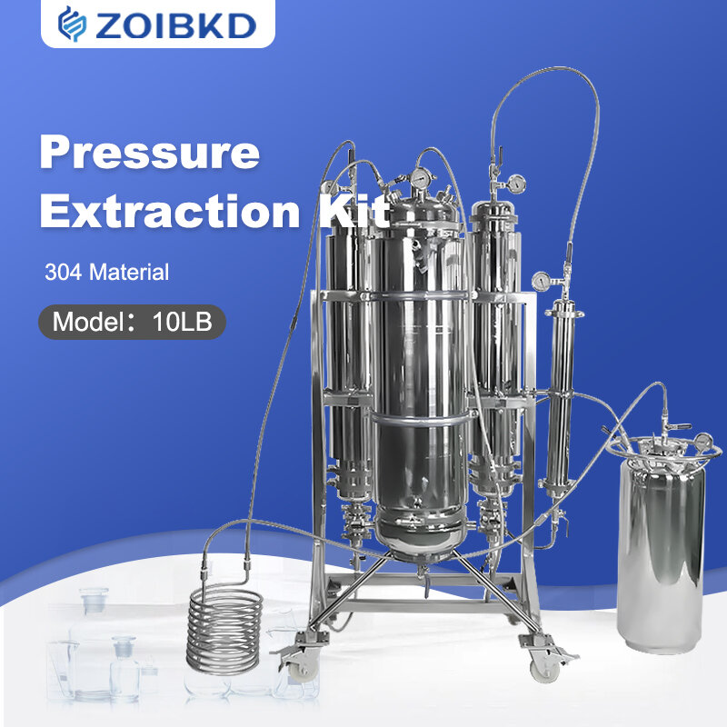 ZOIBKD Laboratory Equipment 10LB Pressure Extraction Kit 304 Stainless Steel Material Household Extractor