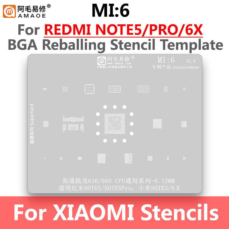 Xiaomi Mijia 13 12/11/10 ultra redmi k20 k30/pro,マトリックス用スペイントステンシル,忌避剤,ベース8/9/10/11 ic 0.12mm