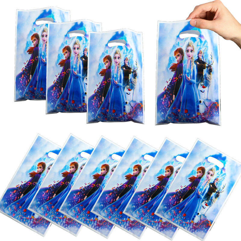 Disney Frozen Birthday Party Decorations Princess Anna Elsa Theme Candy Loot Bag Gift Bag Kids Girls Baby Shower Party Supplies