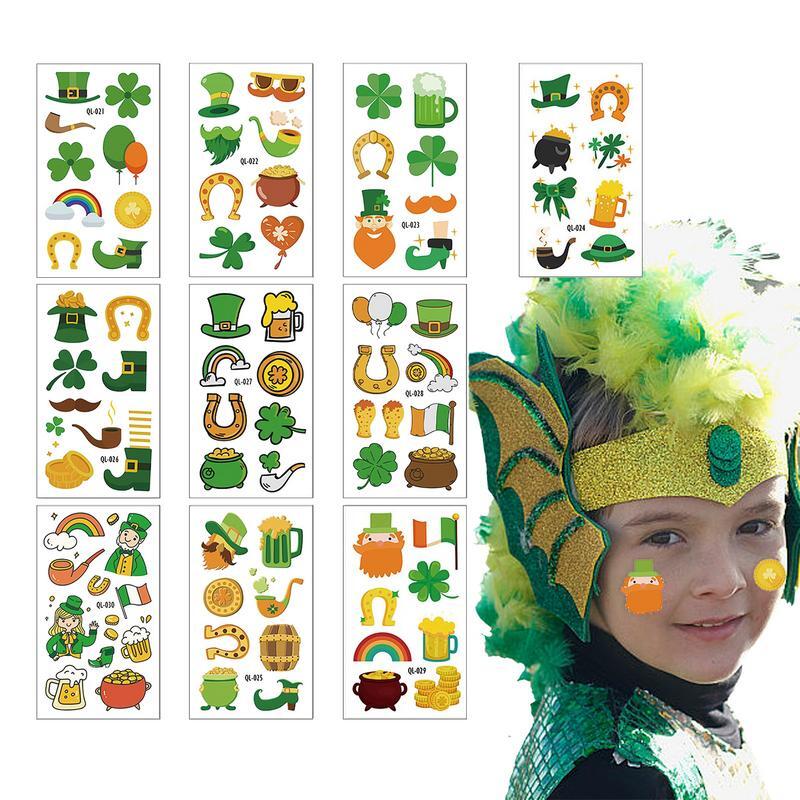 St Patricks Day Hand Stickers Safe Cartoon Arm Stickers St Patricks Day Decor Funny Body Decals St Patricks Day Supplies Face