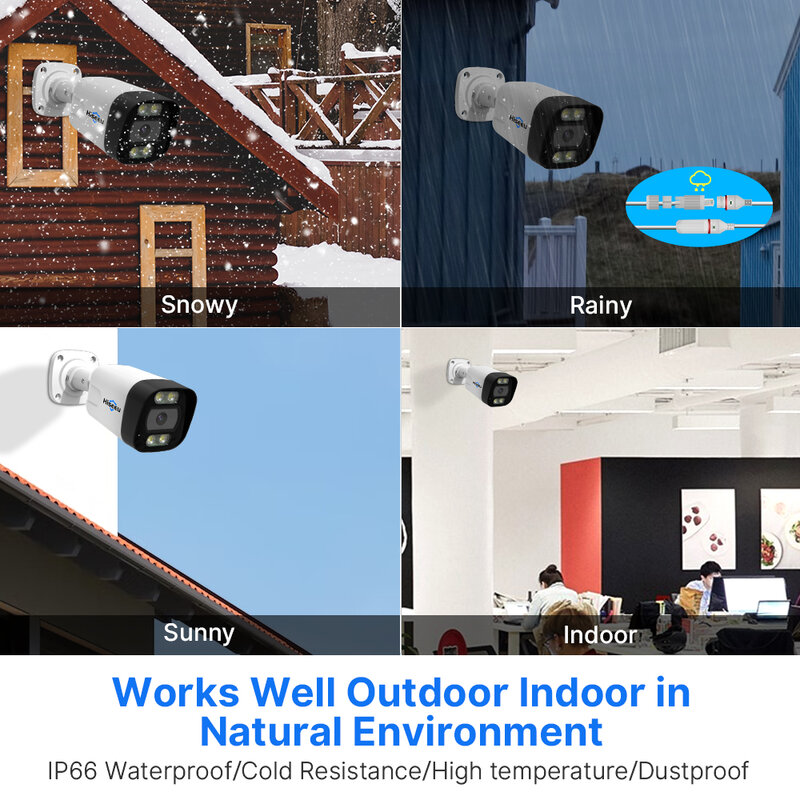 야외 방수 CCTV 불릿 카메라, PoE NVR 48V Hiseeu용 P2P 모션 감지, 4K, 8MP, 5MP, POE IP 카메라, H.265, 신제품