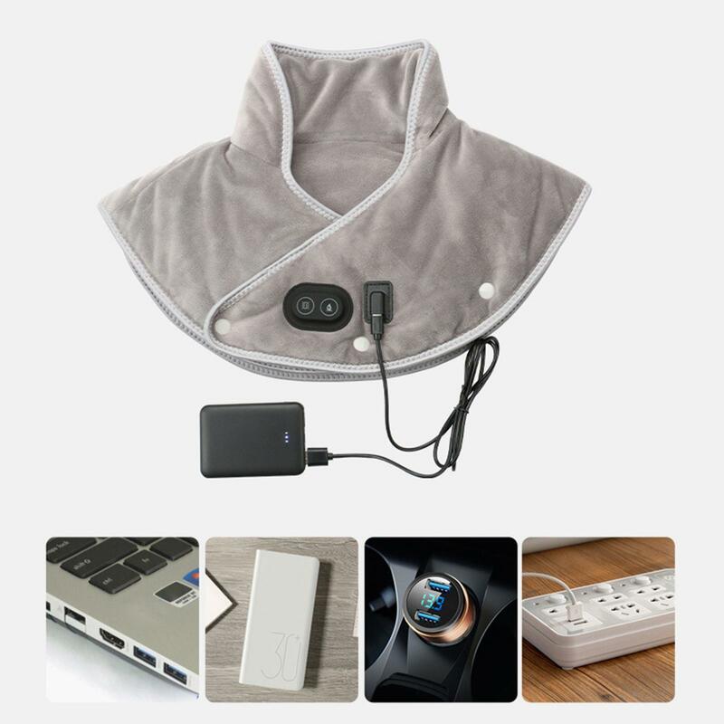 Electric Heating Pad Timing Function Plush Portable USB Massaging Brace Wrap