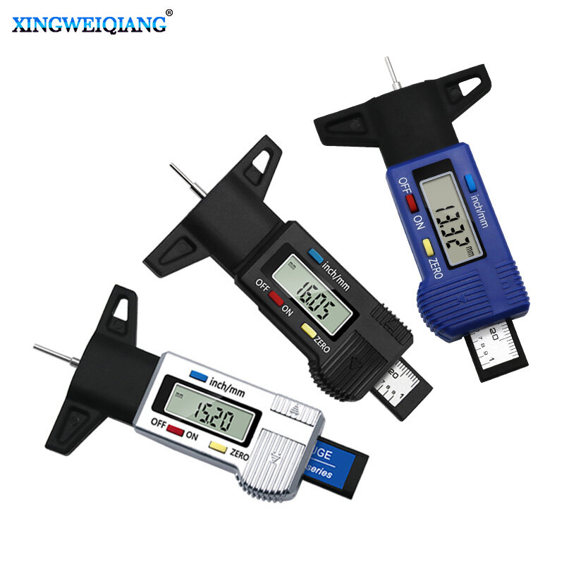 Medidores digitales de espesor, medidor de profundidad de la banda de rodadura de neumáticos, herramienta de medición, calibrador, almohadilla de freno de la banda de rodadura, sistema de monitoreo de neumáticos de zapatos