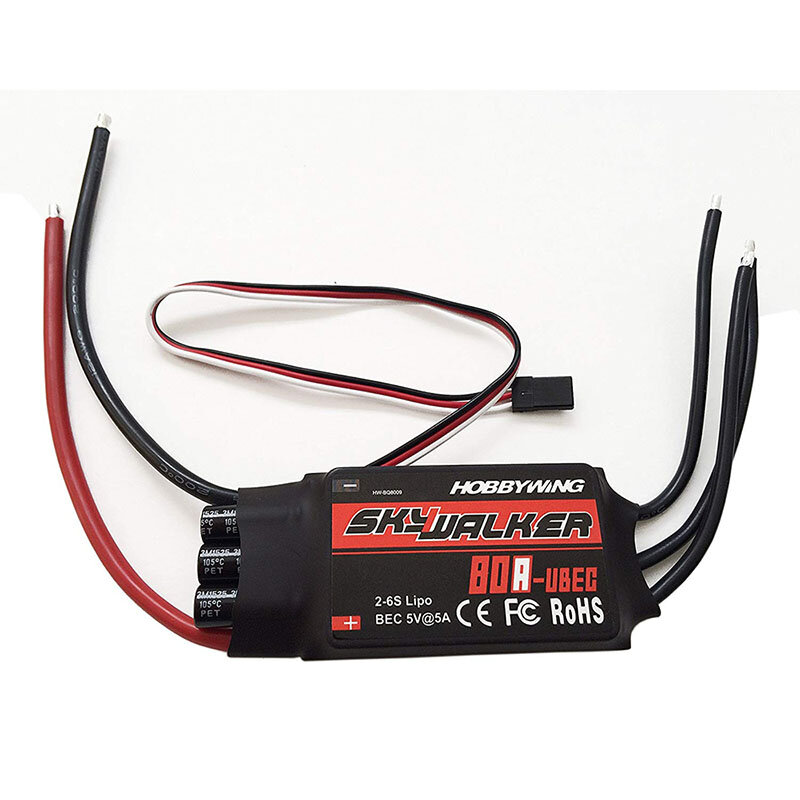 Hobbywing Skywalker 15A 20A 30A 40A 50A 60A 80A ESC Speed Controller With UBEC For RC Airplanes Helicopter