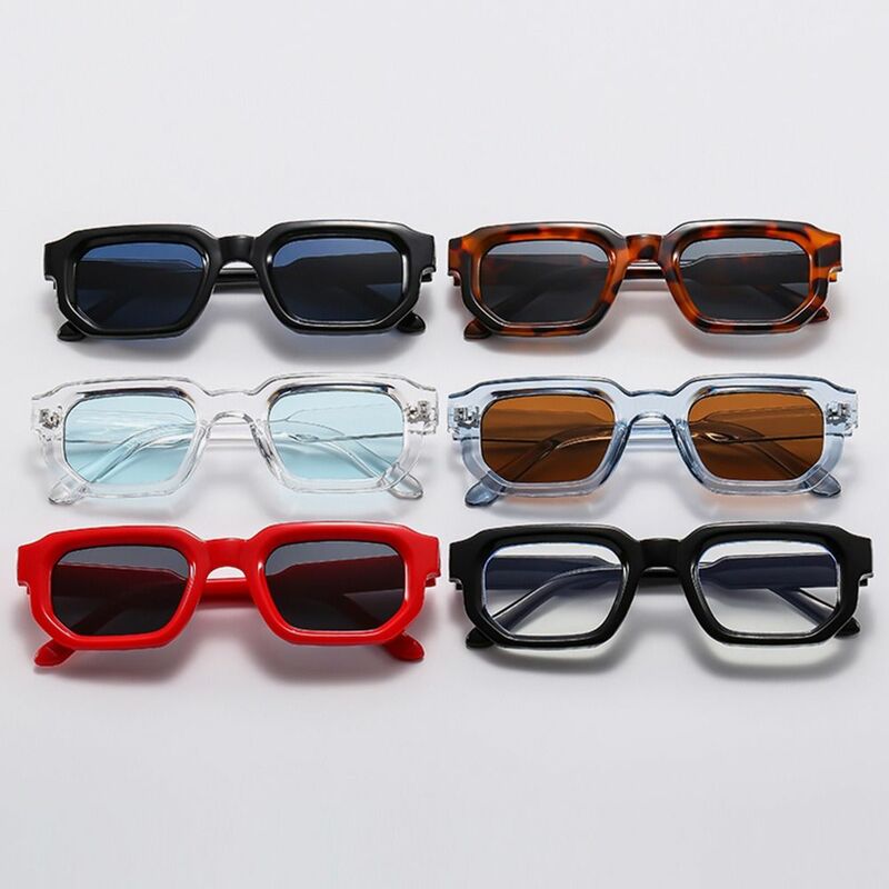Modne Retro małe okulary przeciwsłoneczne z kwadratowymi oprawkami damskie okulary przeciwsłoneczne UV400 Vintage Punk Men Outdoor Sports Y2K