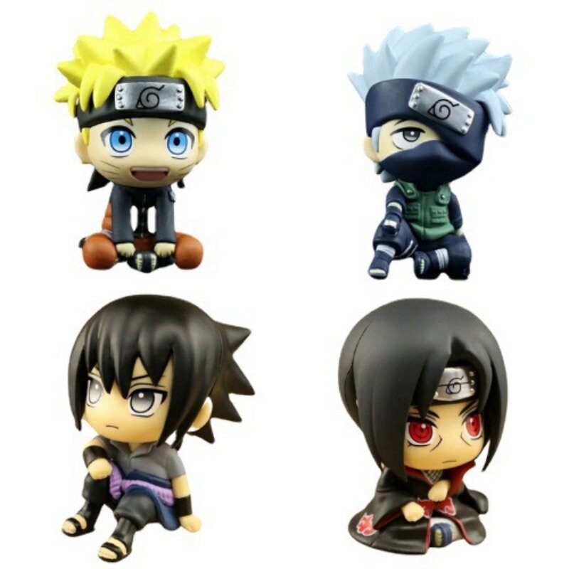 Naruto Anime Action Figure, Uzumaki, Hatake, Kakashi, Versão Q, Colecionando bonecas modelo, enfeites de carro em PVC, brinquedos, personagens, novo