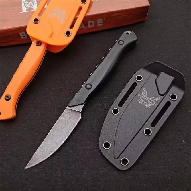 Outdoor BENCHMADE 15700 Fixed Blade Small Straight Knife Camping Wilderness Survival Pocket Backpack Knives EDC Tool