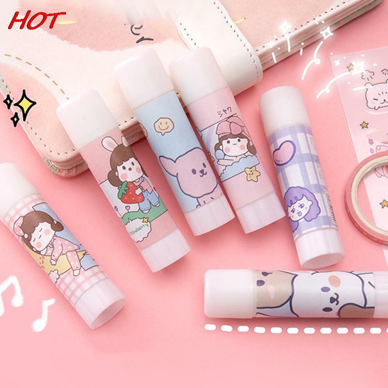 Cartoon Solid Glue Stick Strong Adhesives Non-toxic Sealing Stickers Mini Student Stationery Office School Supplies for Students
