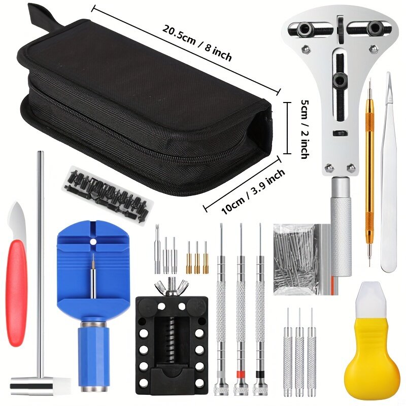 Kit de herramientas de reparación de relojes, Kit de barra extractora de cajas, marca de conveniencia, 147 unids/set