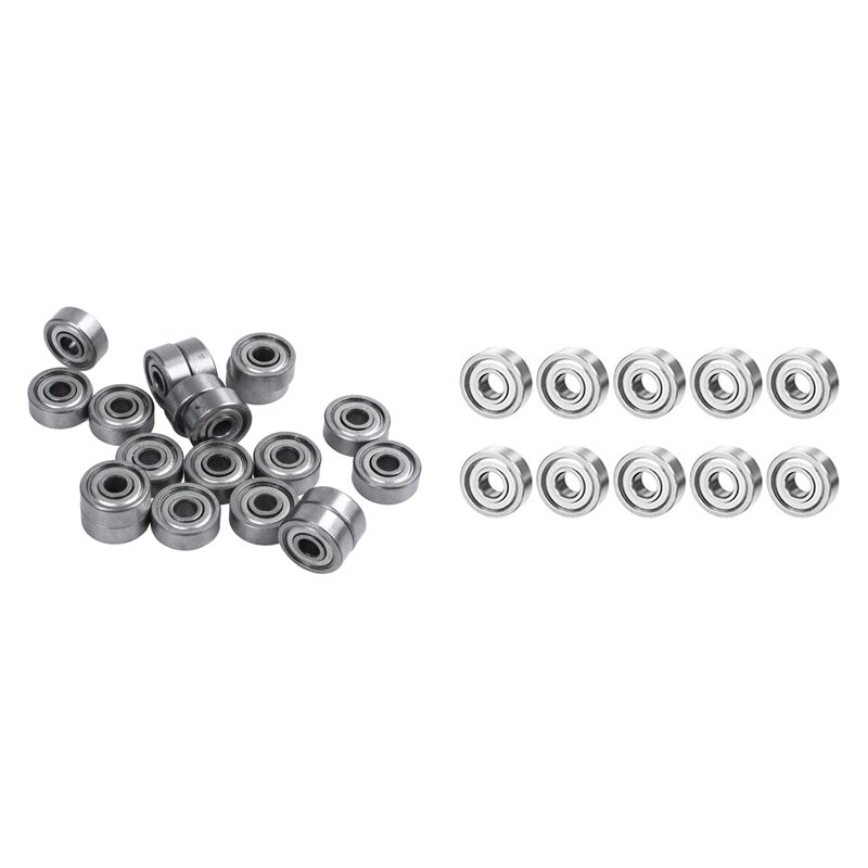 Rodamientos de bolas radiales Blindados de acero al carbono, rodamientos de bolas de ranura profunda y 10 rodamientos, Shiel 604ZZ 4X12, 624ZZ, 4Mm X 13Mm X 5Mm, 20 piezas