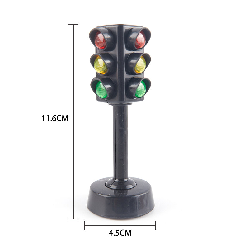 2 قطعة إشارات المرور المصغرة مصابيح اضاءة للطريق كتلة مع الصوت LED سلامة الأطفال الاطفال ألعاب تعليمية هدايا مثالية