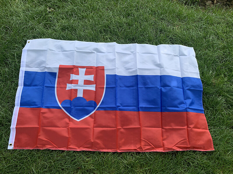 Skyflag Slowakije Vlag 90*150Cm Svk Sk Slovenska Slowakije Slowaakse Vlag Banner Eu 3 * 5ft Polyester Hangende Vlag
