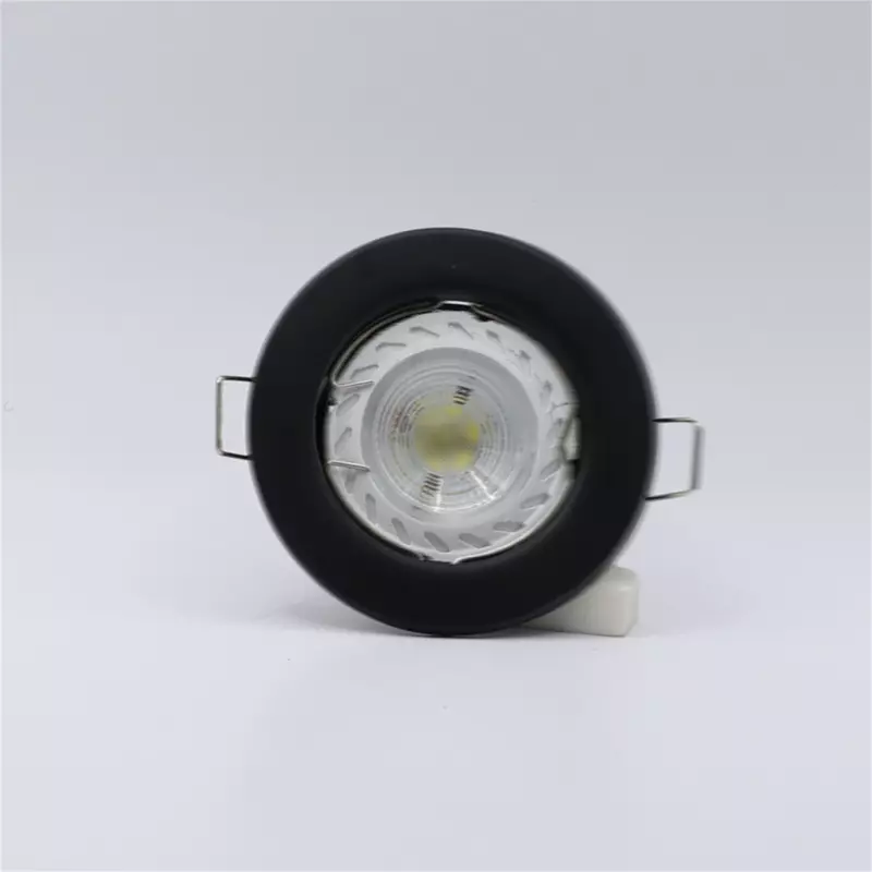 JoyinLed-埋め込み式ライトクリップ,取り付けフレーム,金属,白,黒,穴あき,gu10,60mm