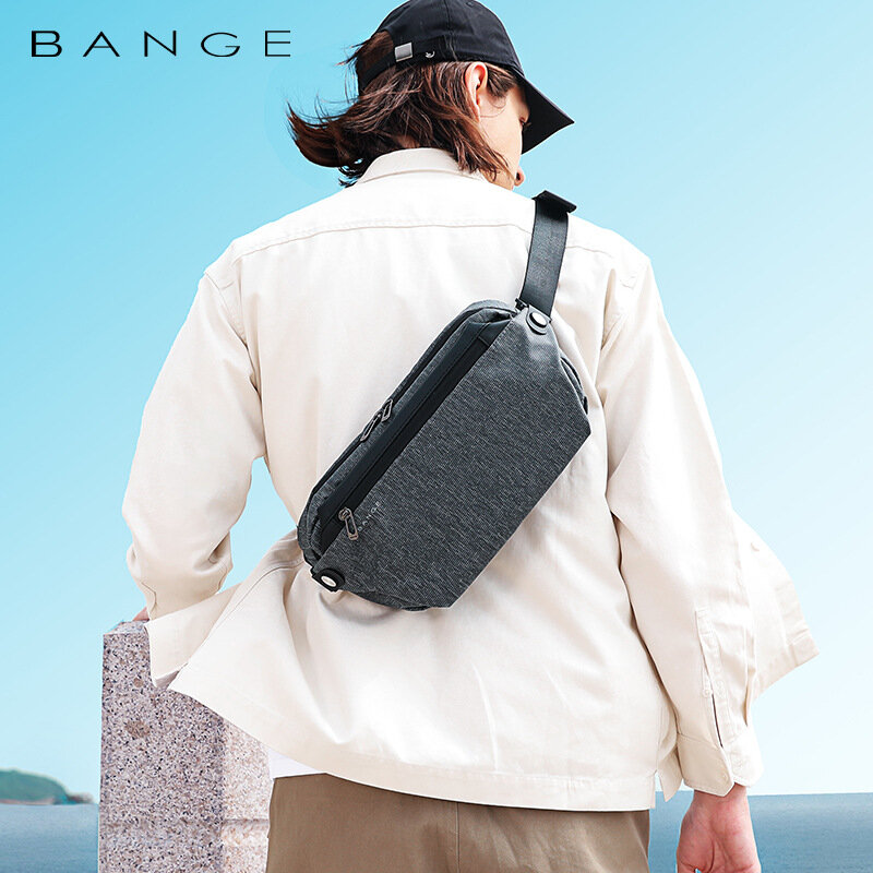 Tas selempang BANGE paket DX3 tahan air dan tahan erosi tas dada olahraga mode muda tas messenger perjalanan pendek