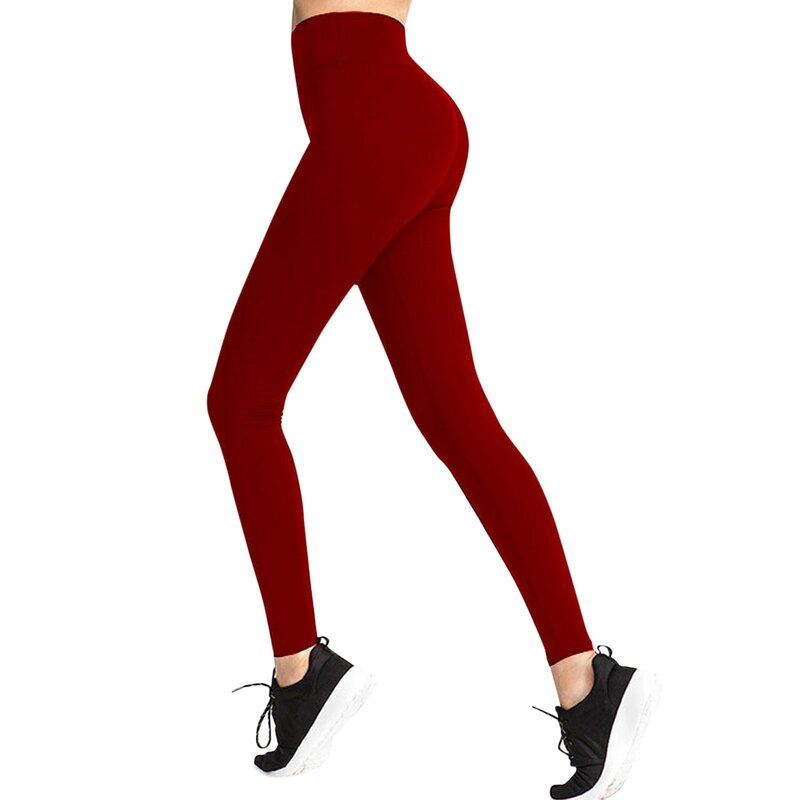 Activewear Yoga monocromático elástico para mulheres, calças apertadas na moda, leggings de sublimação, Activewear de cintura alta