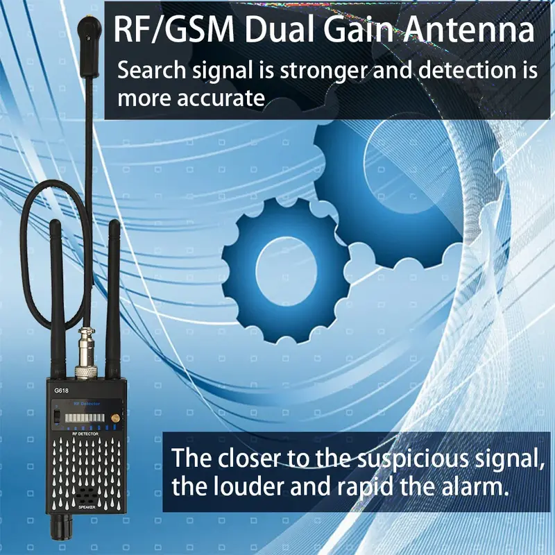 Professional RF Detector Gadgets, GSM Bug Finder, Anti Spy Camera, GPS Tracker, Audio Security Protection, câmera escondida