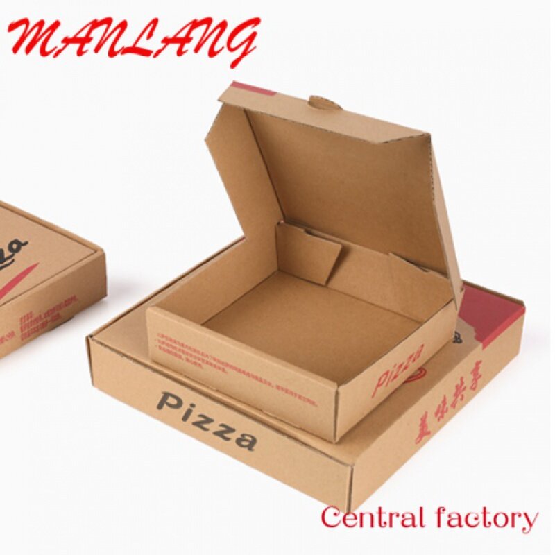 Caja de Pizza corrugada personalizable de tres capas de grado alimenticio para restaurante, 32x32x4