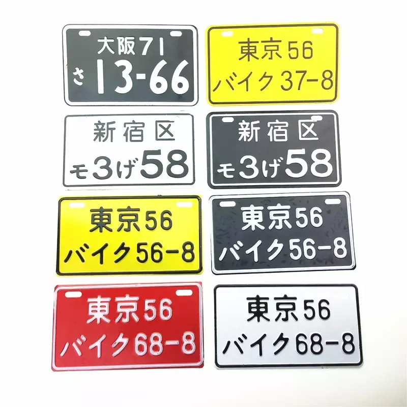 Nomor Mobil Universal plat nomor Jepang aluminium Tag balap sepeda motor grosir