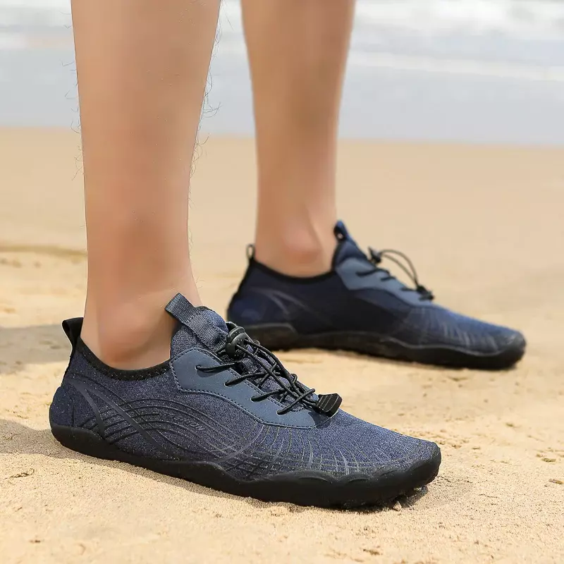 Быстросохнущие акваботинки для мужчин и женщин, мягкие пляжные туфли для водных видов спорта, без шнуровки, для плавания, пляжа, бассейна, акваспорт