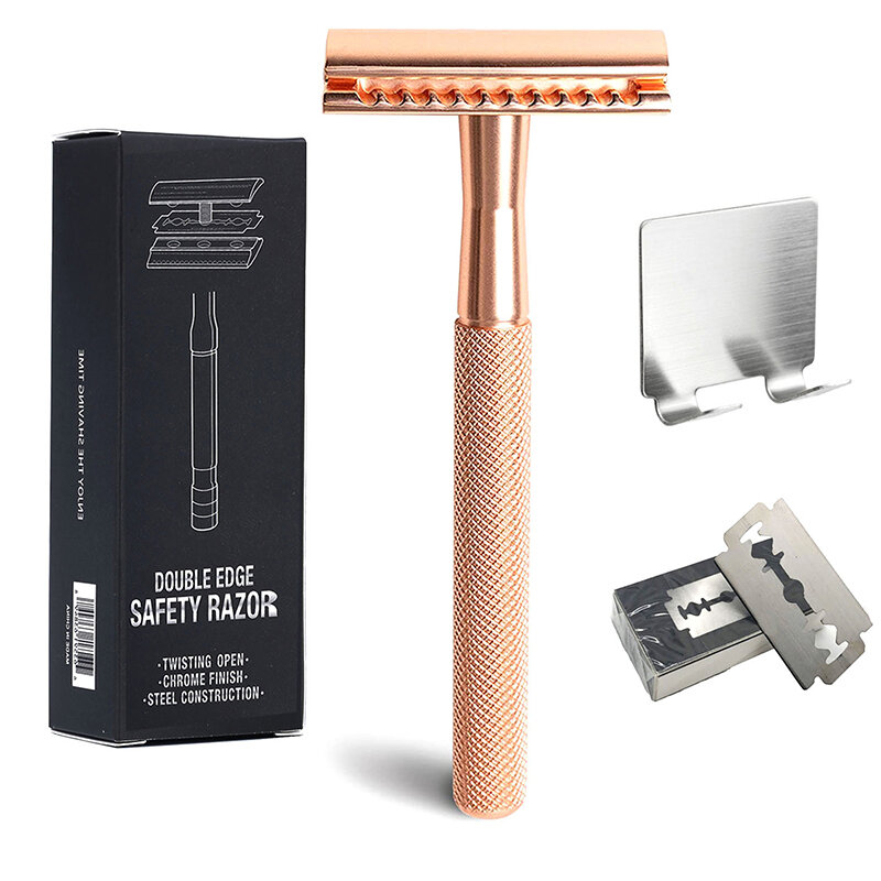 Classic Double Edge Safety Razor For Men Shaving&Women Hair Removal Manual Shaver with Replacing Blades and Holders