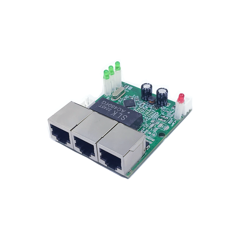 Mini PCBA 4 Portas Networkmini Ethernet Switch Module, 10 Mbps, 100Mbps, 5V, 12V, 15V, 18V, com proteção contra raios, 4KV, Anti-Static