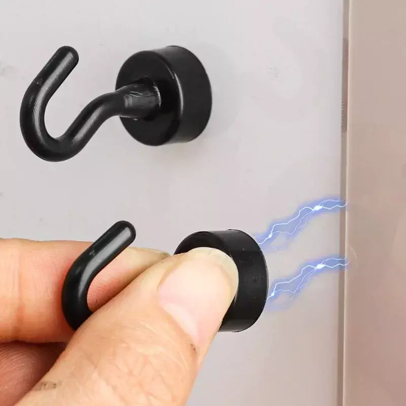 20/1PCS Strong Magnetic Hooks Punch-Free Wall Magnet Hook for Keys Coat Hanging Hanger Kitchen Fridge Bathroom Office Organizer