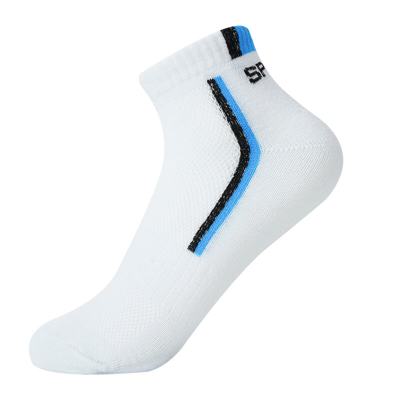 5 Paare/los Männer Baumwolle Streifen Sport Ankle Socken Mesh Atmungsaktive Kurze Casual Sommer Atmungsaktive Komfortable Mann Socken