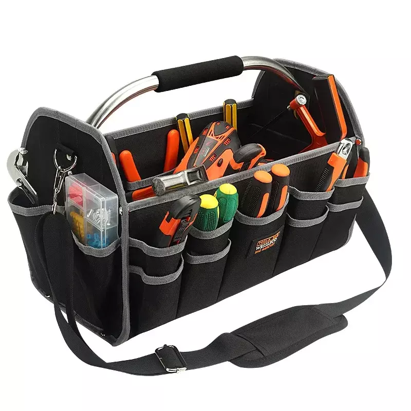 옥스포드 천 도구 가방, 다리미 튜브, 다기능 전기 도구 보관, 대용량 목공 핸드백 도구 가방, 1680D