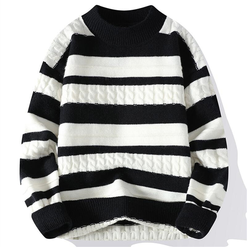 Suéter informal para hombre, jersey de manga larga con cuello redondo y patrón bonito, ideal para Otoño e Invierno