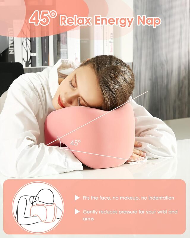 jiaao Travel Neck Pillow with 360-Degree Head Support, Memory Foam U-Shaped Hump Napping Pillow