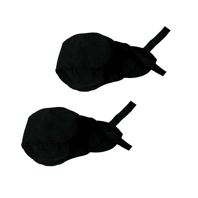 หมวกเชฟสีดำสำหรับ2x หมวกใส่ทำงานหมวกทำอาหารสำหรับโรงแรมทุกเพศ