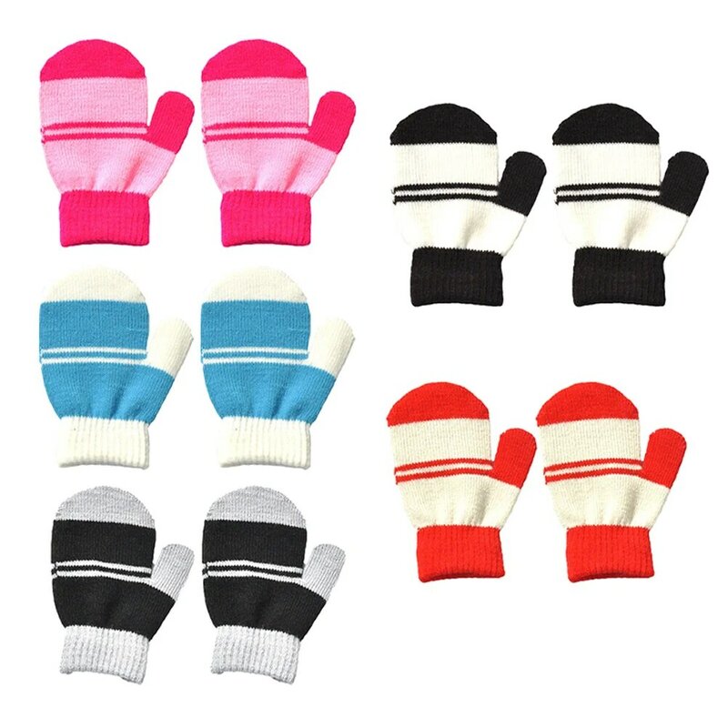 5 Pairs Children's Knitted Gloves For Kids For Kids For Kids For Kids For Kids Comfortable Kids Winter Wearing -resistant