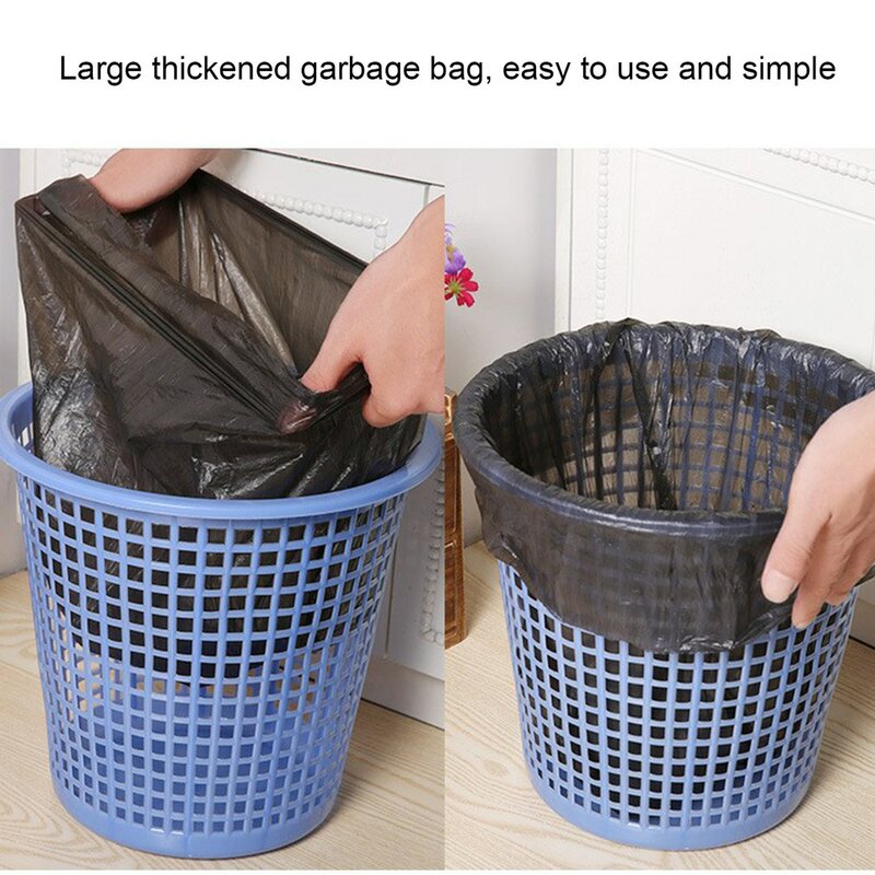 Garbage Bags Household Portable Thickened Affordable Kitchen Black Point-breaking Type Garbage Bucket Plastic Bags 50*45cm